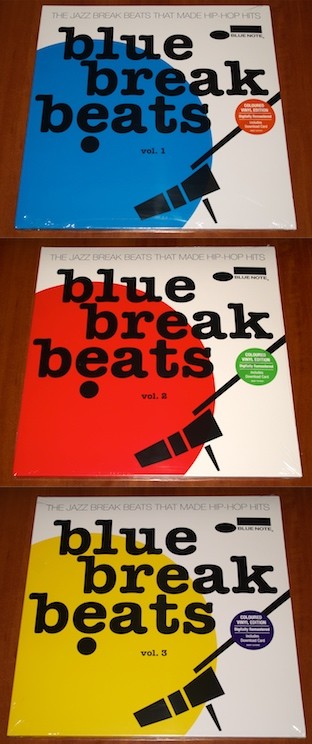 BLUE BREAK BEATS 3x LP Lot VOL 1-2-3 *RARE* COLORED VINYL BLUE