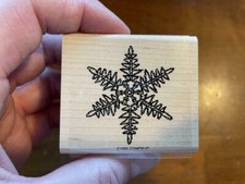 Stampin Up Stamp Beautiful Unique Large Single SNOWFLAKE SNOW FLAKE Winter Snow
