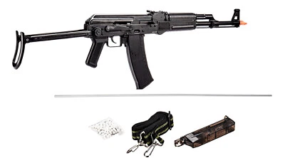 WellFire Metal AK74U CO2 Gas Blowback Airsoft Rifle Gun w/Folding Stock G74A