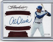 AL OLIVER 2017 Panini Flawless Baseball Expos On Card Auto SP Autograph /20