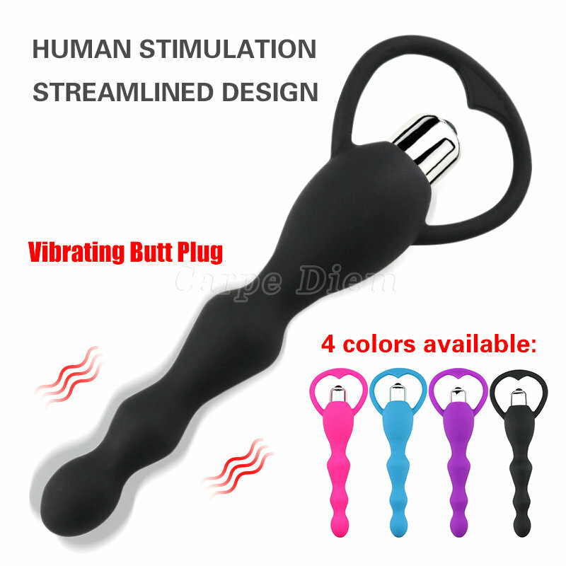 Beginner-Silicone-Vibrating-Butt-Plug Tickler Small Starter Anal Vibe Sex  Toy | eBay