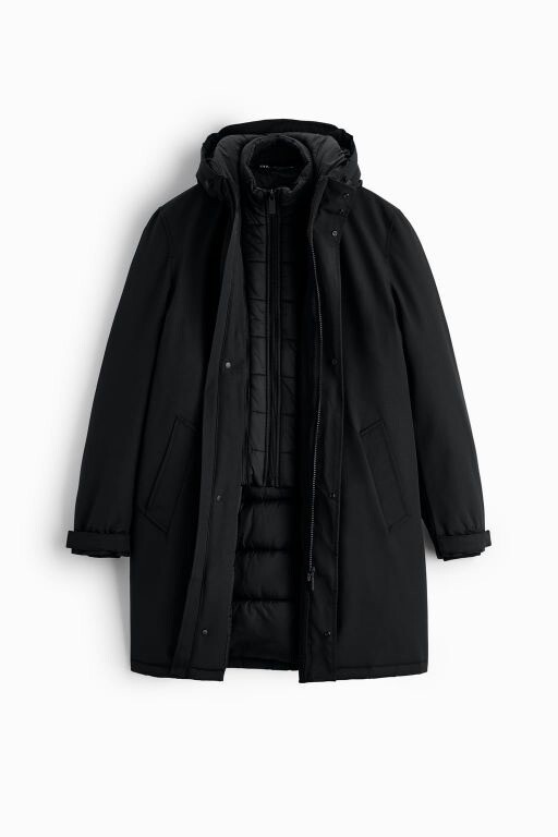 YA−MAN EP-30B BLACK ZARA MAN NWT FW24 BLACK 100% FEATHER FILL PUFFER JACKET ALL