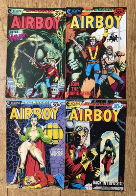 Airboy #3 to #6 - Dave Stevens Cover (1986) - Eclipse Comics