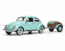 1/43 for Schuco FOR VW For Beetle For Ovali with Trailer Westfalia Turquoise
