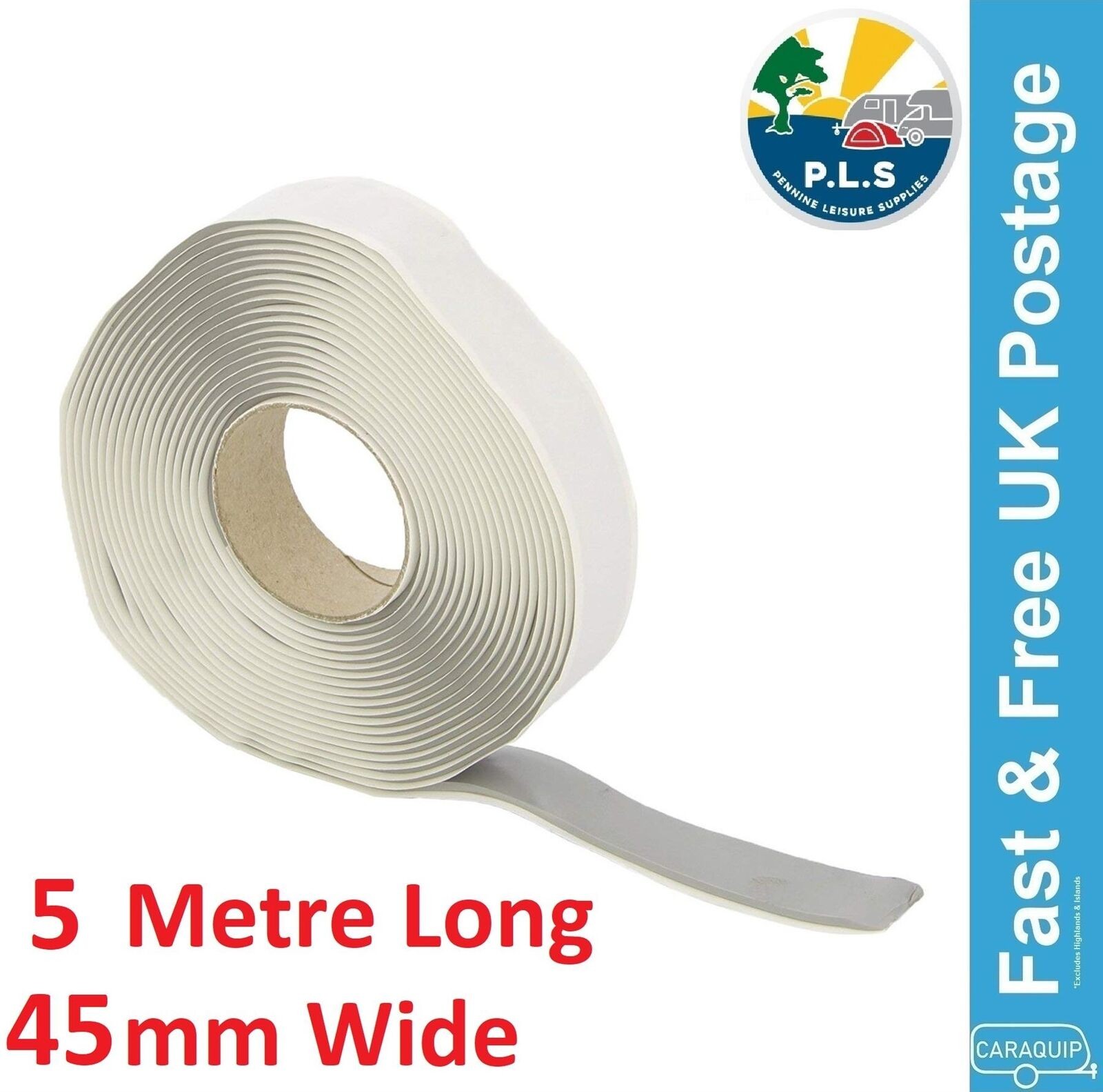 PLS Mastic Soft Bedding Sealing Strip 45mmx2.5mm Rooflight 5m Caravan- H540345