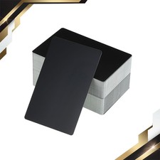 500 Pack Metal Business Cards Blank 0.21mm Thick 3.4x2.1 Inch Matte Black