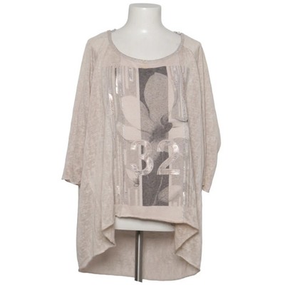 Naber Damenmoden, Langarmshirt, Größe: XXL, Beige, Elasthan/Leinen/Viskose #UlC