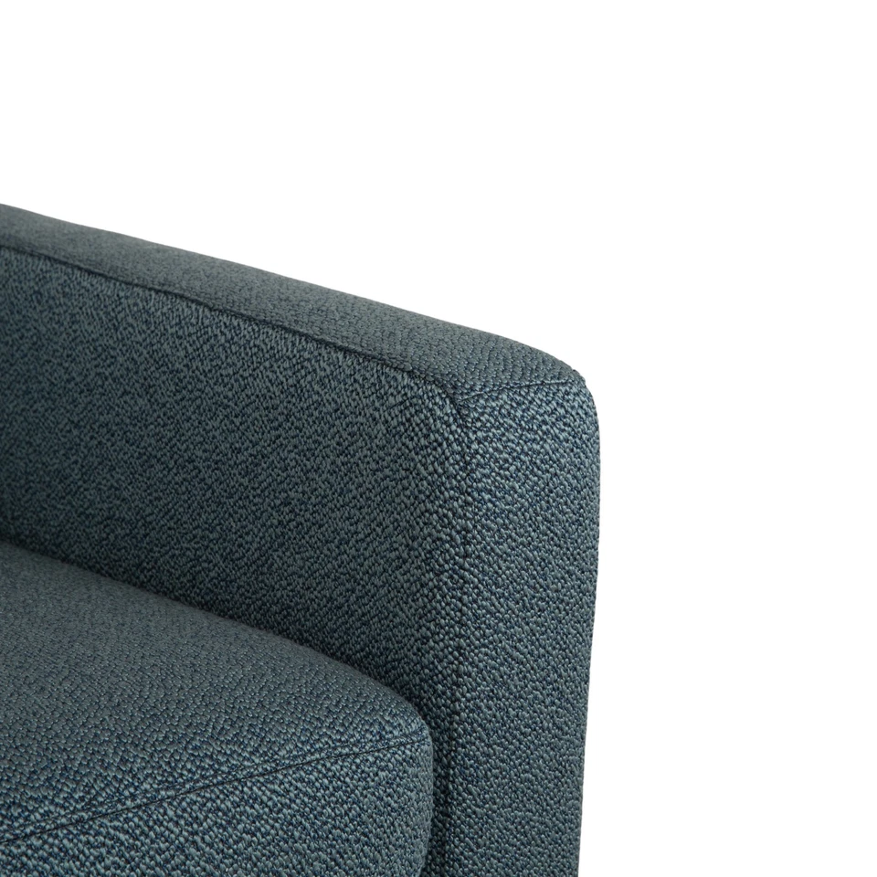 COR Conseta Stoff Dreisitzer Blau Grün Türkis Grau Sofa Couch Neubezug - Bild 3 von 4
