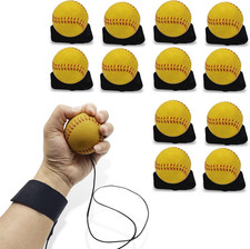 4/8/16 Pack 2.36 Inch Wrist Return Balls Baseballs on a String with Wristband -
