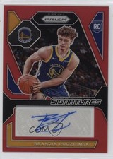 2023-24 Panini Prizm Rookie Signatures Red 50/99 Brandin Podziemski Auto 5i3