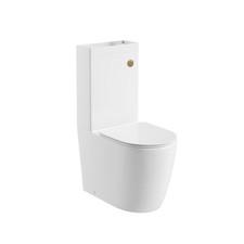 Toilet Basin Combo 2 in 1 Toilet & Sink Space Saving Cistern Basin Tap Gold