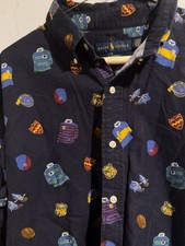 Polo Ralph Lauren Classic Fit Navy Blue College Oxford Long Sleeve Shirt 115 L