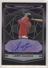 2019 Chronicles Obsidian Electric Etch Purple Prizm /99 Jake Bauers Auto 1u6