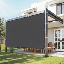 VEVOR 90% Sun Shade Cloth Privacy Screen 10 x 10 ft for Patio Garden (Black)