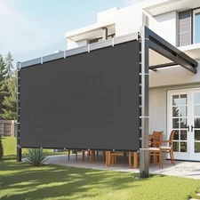 VEVOR 90% Sun Shade Cloth Privacy Screen 10 x 10 ft for Patio Garden (Black)