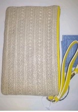 NEW Simply Vera Vera Wang Wristlet Woman’s Zip Leather/Straw