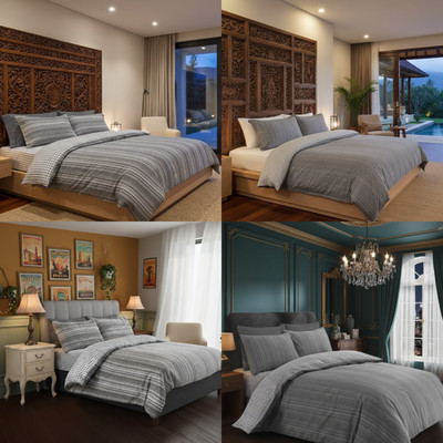 Rich Cotton Duvet Cover Set 3 Piece Bedding Single Double King Super King Size