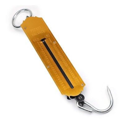 Utoolmart Spring Balance Hanging Hook Handheld Metal Weighing Force 50000g 