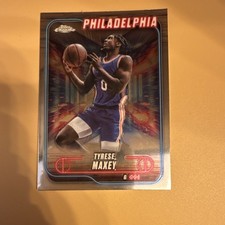 2024-25 Topps Chrome Refractor Tyrese Maxey #40 Philadelphia 76ers NBA Card