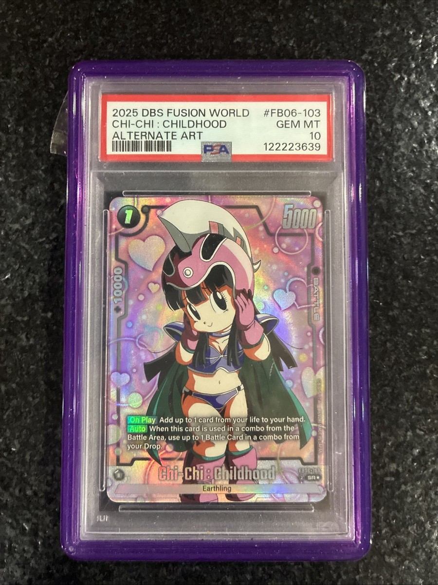 PSA 10 Gem Mint Chi-Chi Childhood Alt Art Dragonball Super Card