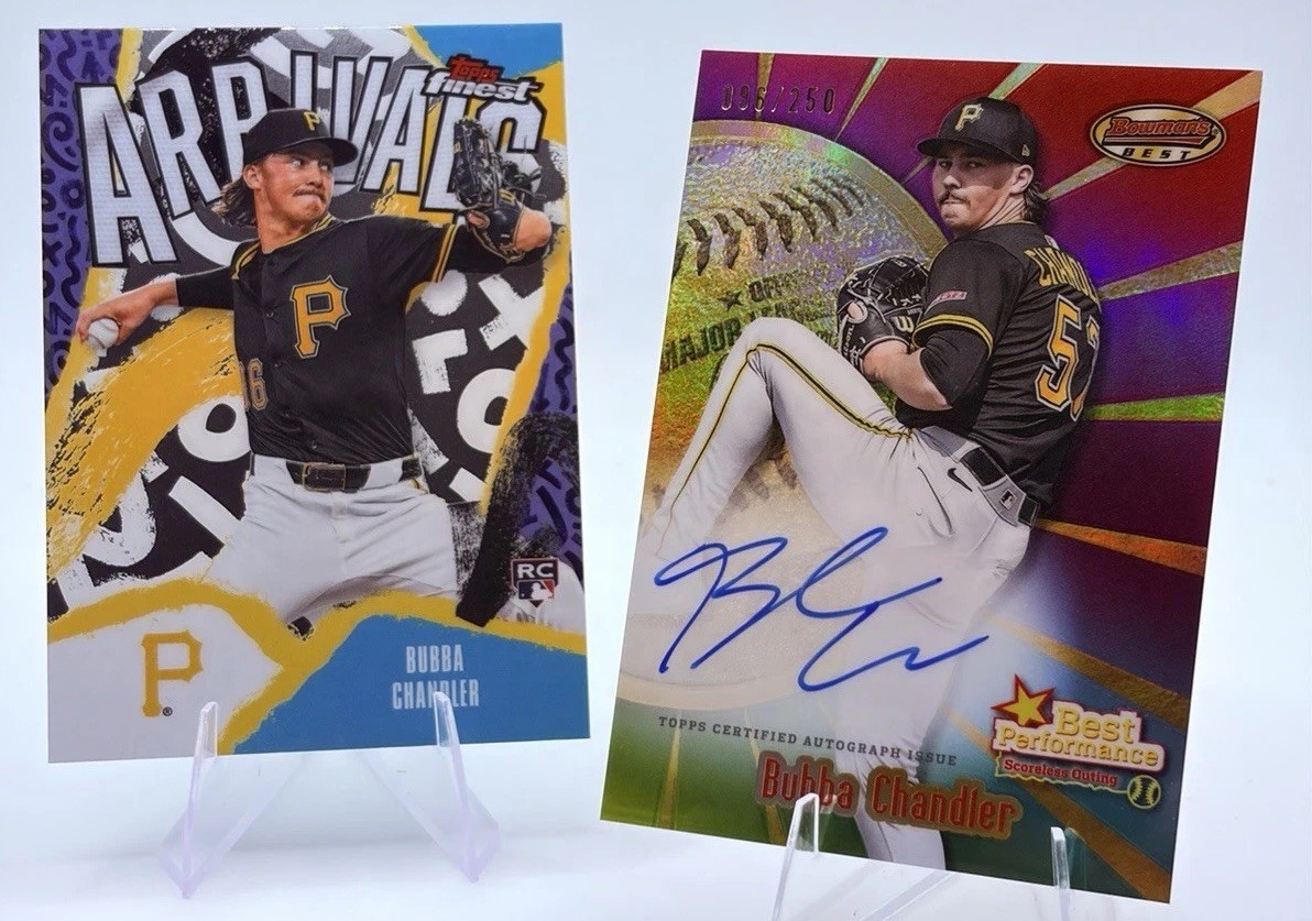 (2)-CARDS -2025 Bowman's Best Bubba Chandler Performance Auto #/250 & ARRIVALS