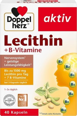 Doppelherz Lecithin Nahrungsergänzungsmittel Vitamin B1 B2 B6 60 Kapseln