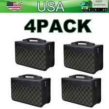 4PCS 128 Disc CD DVD Case Storage Wallet Holder Organizer Zipper Bag Album Box