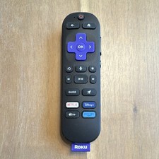 Roku Voice Remote Control Black Wireless with Netflix Disney Hulu Buttons