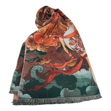 Sciarpa Donna Ragazza Coveri Pashmina 180x65 Sfrangiata Coprispalle Poliestere