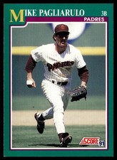 1991 Score Mike Pagliarulo San Diego Padres #199