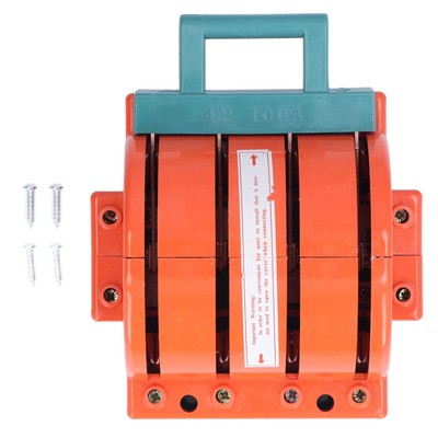 Knife Switch, 4 Pole Double Throw Switch 100A Home Electrical Knife Switch fo...
