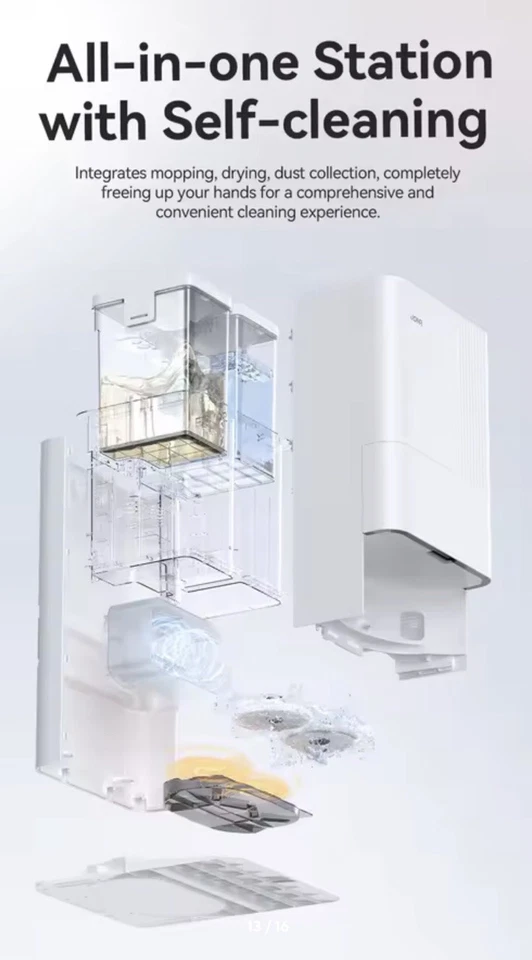 JONR P20 Pro Saugroboter mit Wischfunktion,All-in-One,Ausziehbarem Arm,8000Pa - Bild 3 von 4