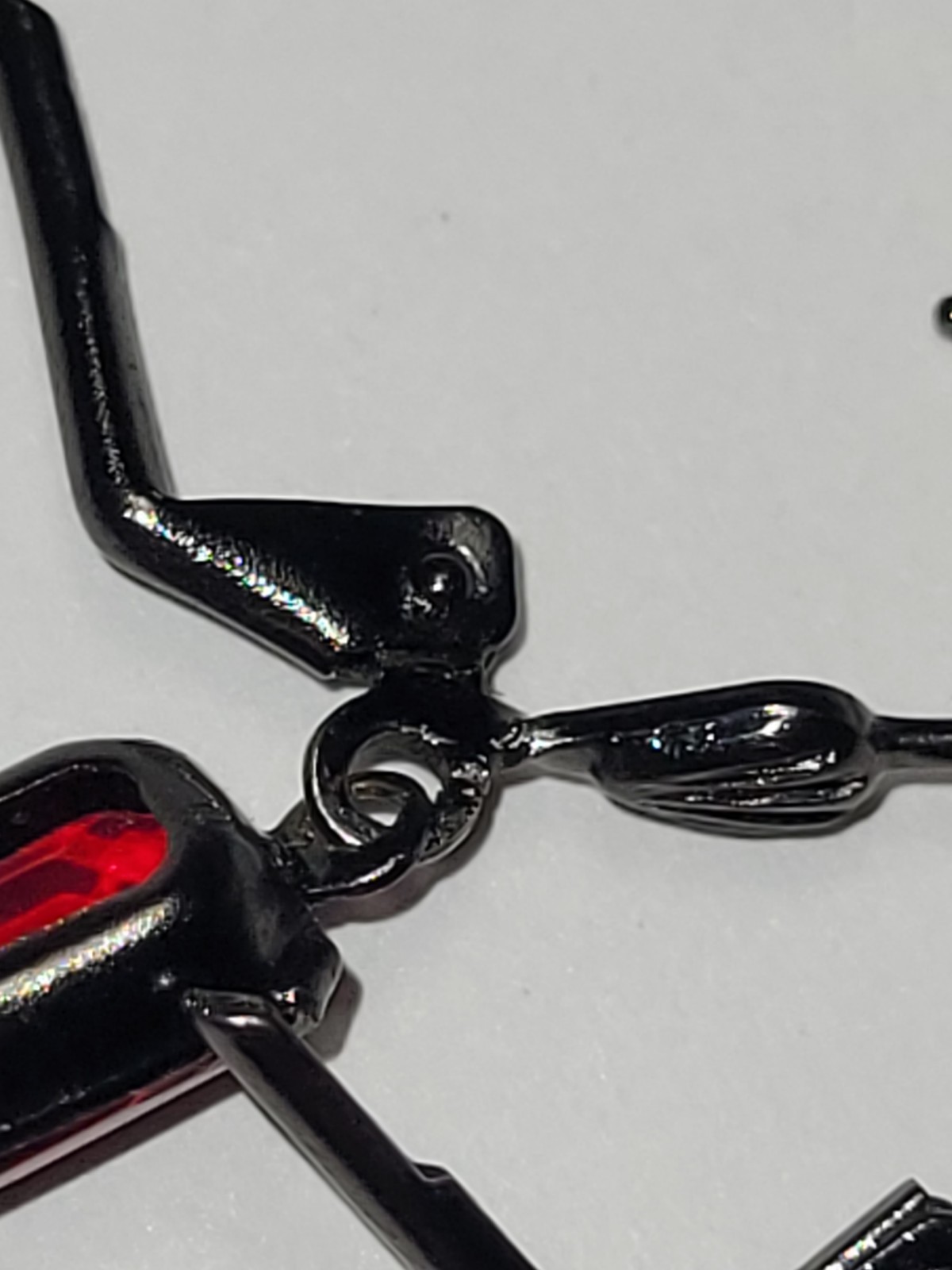 Vintage Style Ruby Red Rectangle Crystal Dangle F… - image 14