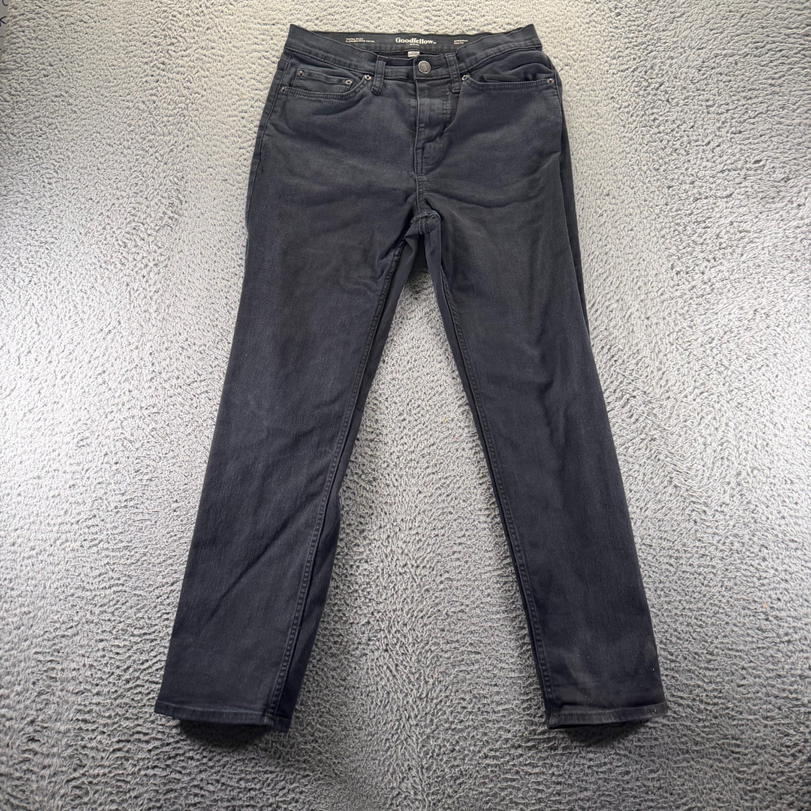 S 30x30 Black Cotton Denim Straight Leg Workwear