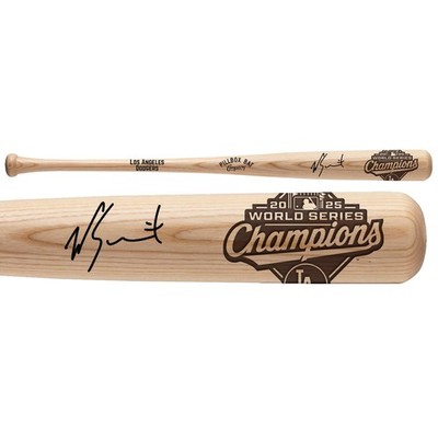 Will Smith Dodgers Signed 2025 MLB World Series Champs Pillbox Bat