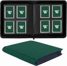 Toploader Binder, 4-Pocket Top Loaders Binder Album Holds 128 Top Loaders, Toplo