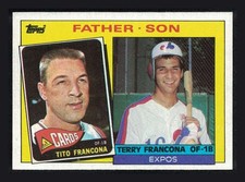 1985 Topps #134 Father and Son - Tito Francona, Terry Francona