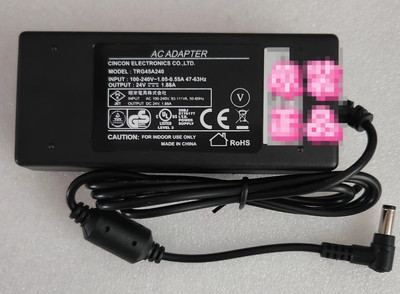 Cincon TRG45A240 24V 1.88A AC Adapter Power Supply Charger