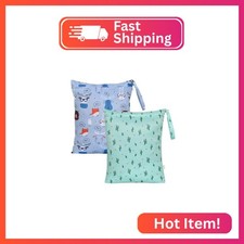 OTraki 2Pcs Waterproof Wet Dry Bags 16x20 inch Wet Bag for Baby, Swimsuit, Cloth