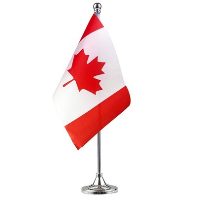 Canadian Flag - Desk & Office Flag, World Country 8.2'' x 5.5'',11.8'', Canada
