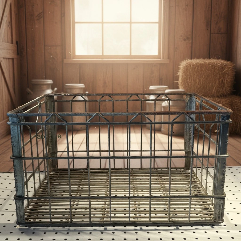 テント・タープ Vtg wire l milk crate USA 70's 70's Vintage CRYSTAL
