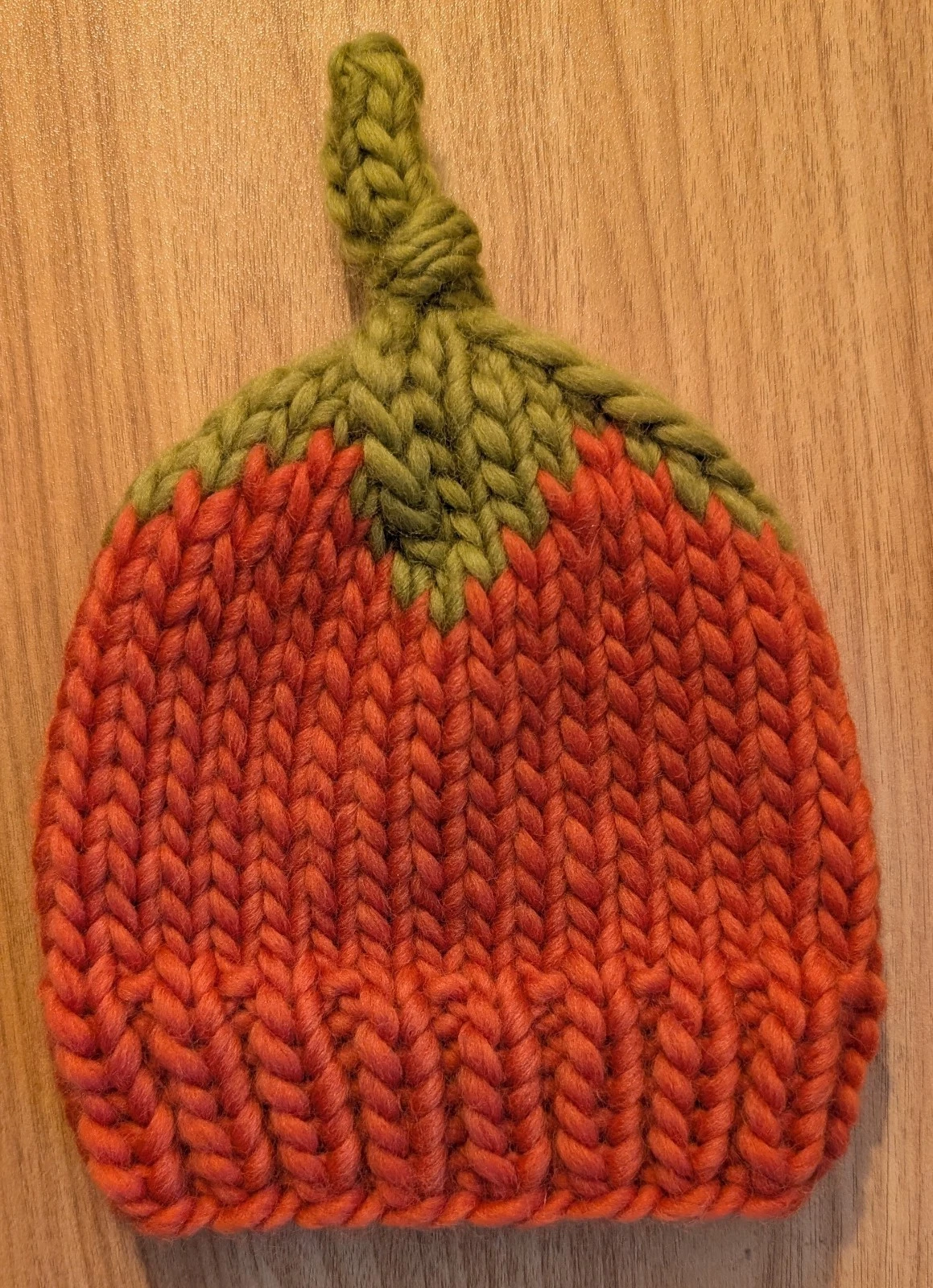 Baby Pumpkin Beanie Hat Handmade