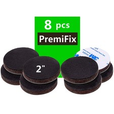 Non Slip Furniture Rubber Pads 8 Pieces 2" 8pcs Round,
