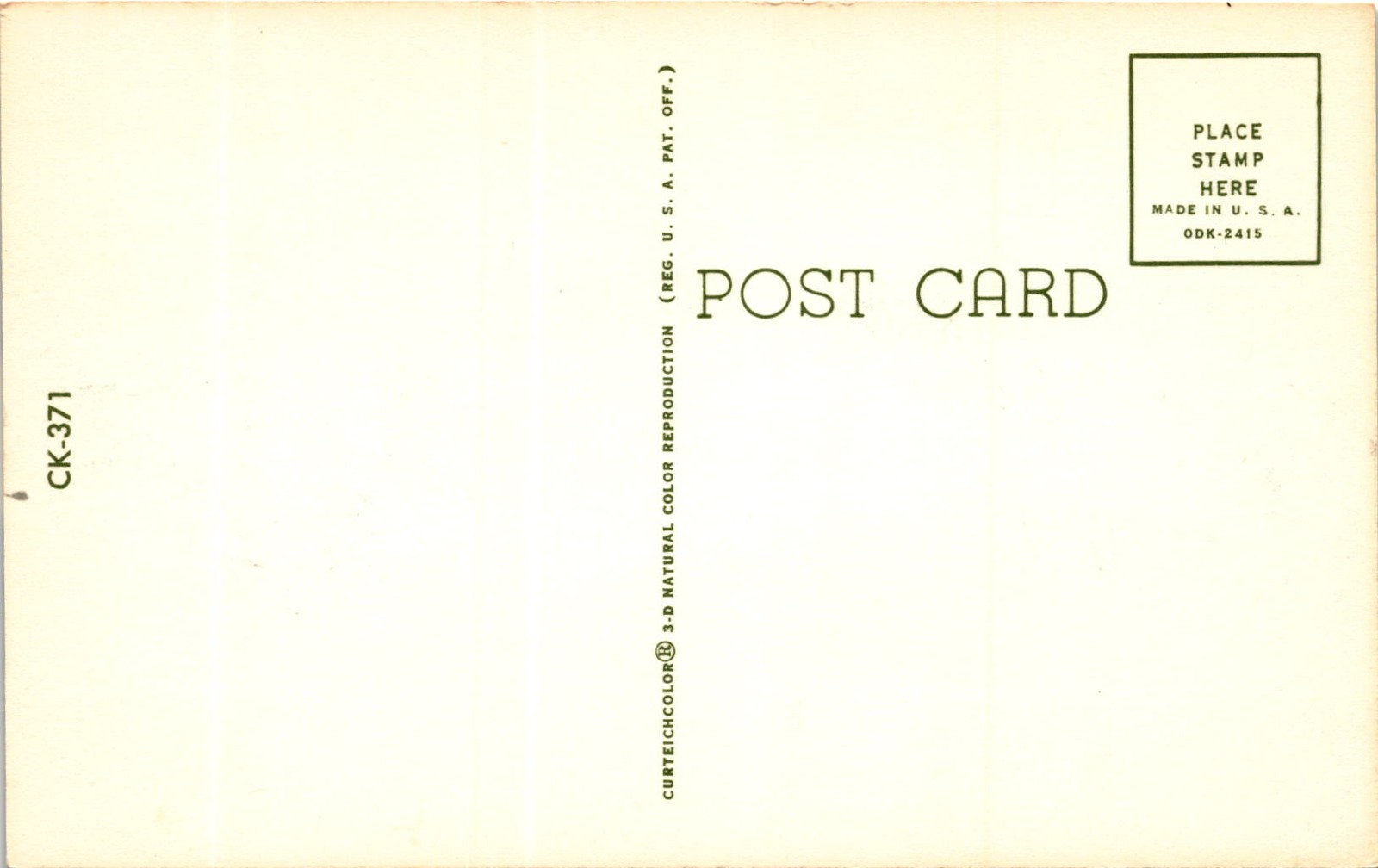 Spring Valley, Minnesota, CK-371, Curteichcolor, ODK-2415, Postcard