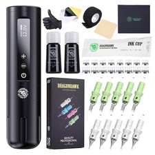 Pro Wireless Tattoo Gun Kit L2 Tattoo Machine Pen 5000mAh Battery Power Suppl...