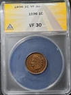 1896 indian head penny cent VF-30