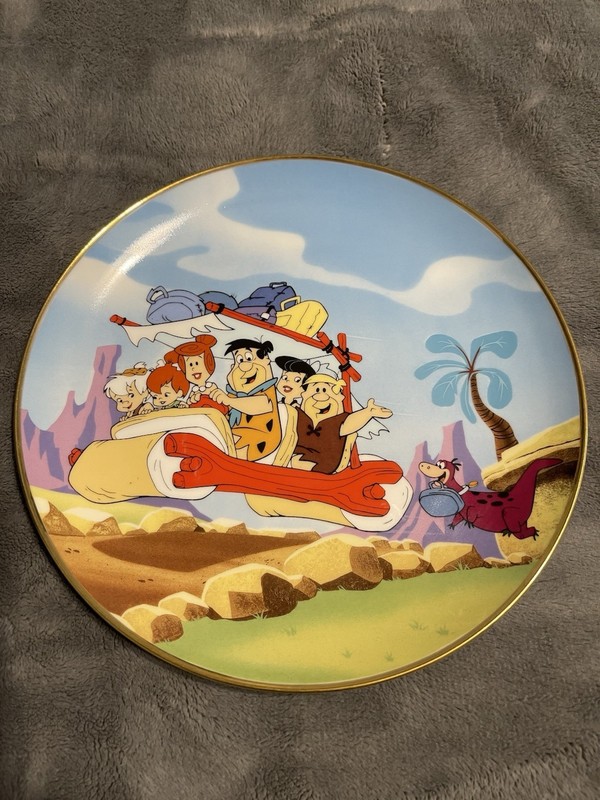 Vtg Flintstones Limited Edition Plate 1992 Franklin Mint Porcelain Hanna Barbera
