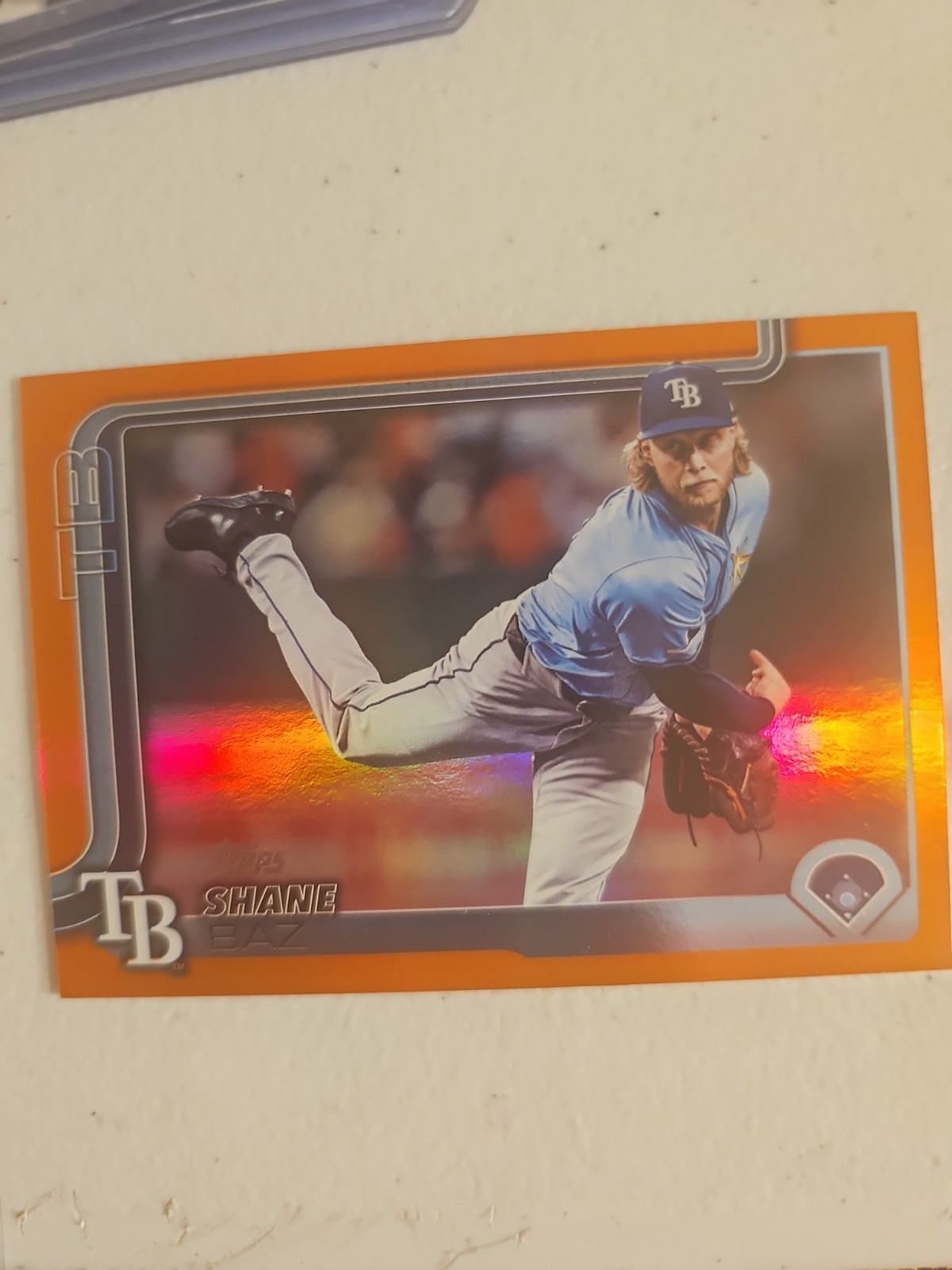 2025 Topps Series 2 - Shane Baz #681 Orange Holofoil /25 Rays