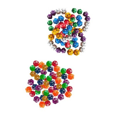60 Stück D20 Polyedrische Würfel Acryl Würfel für Brettspiele