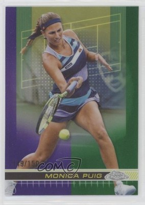 2024 Topps Chrome Purple & Green Refractor /150 Monica Puig #157 Rookie RC 08ee